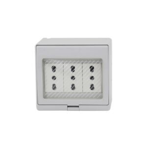 Hydrobox enchufe triple sobrepuesto 10/16A resistente al agua