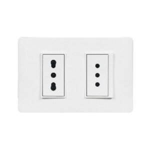 Toma de corriente doble 10-16A Bticino Luzica PU1293