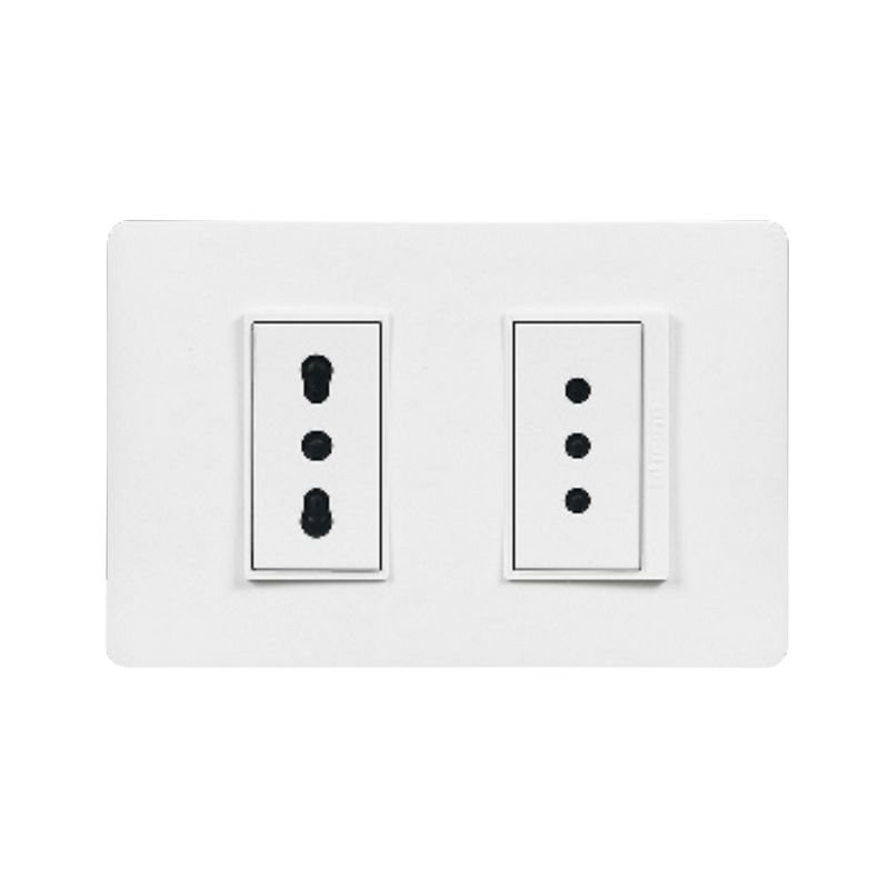 Toma de corriente doble 10-16A Bticino Luzica PU1293